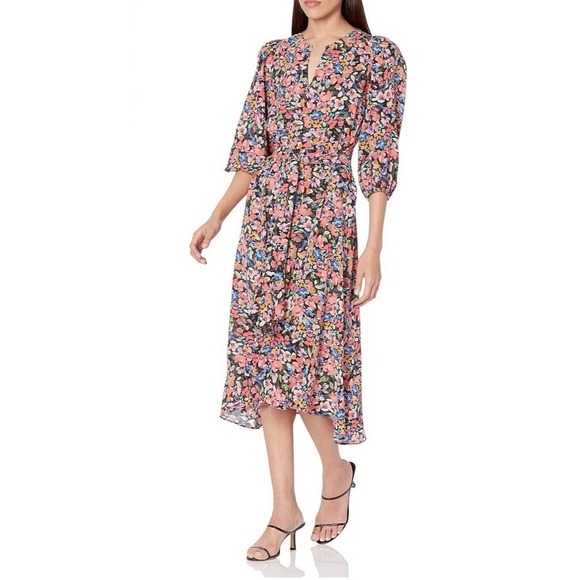 Shoshanna Dresses & Skirts - Shoshanna romantic floral whimsy boho puffy sleeve print easter spring dress 4